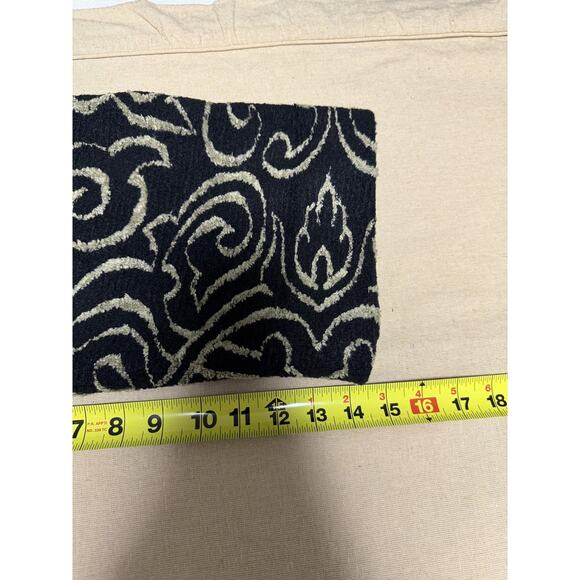 Caroline Rose Jacket Womens Large Black Beige Abstract Button Front Made USA - Picture 13 of 16